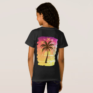 Sparkling Sunset Palm Tree Tropical Paradise Sil T-Shirt