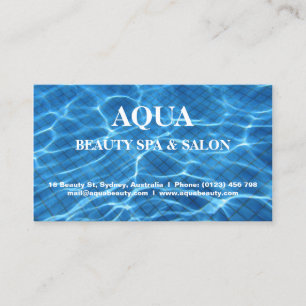 Sparkling Swimming Pool Backgorund Business card