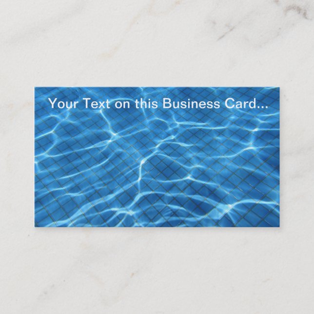 Sparkling Swimming Pool Backgorund Business card (Front)
