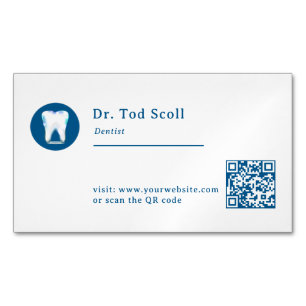 Sparkling Tooth Dentist Dental care Dentistry Magnetic Business Card