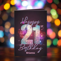 Sparkling Trendy Chic Disco Dance 21st Birthday
