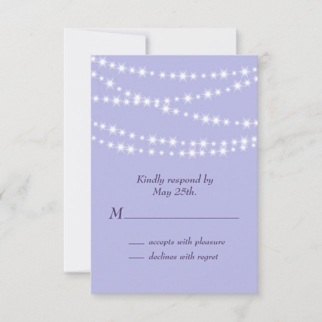 Sparkling Twinkle Lights RSVP purple (Front)