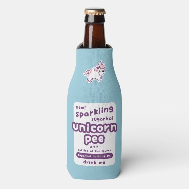 Sparkling Unicorn Pee Bottle Cooler (Bottle Front)