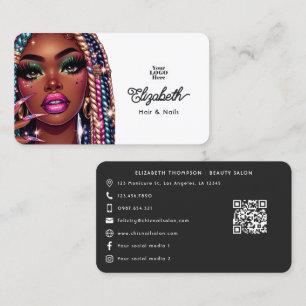 Sparkling Urban Hip Hop Salon Chic for Trendsetter Business Card