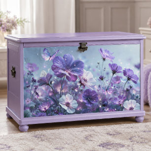 Sparkling Violet Butterfly Meadow Decoupage Tissue Paper