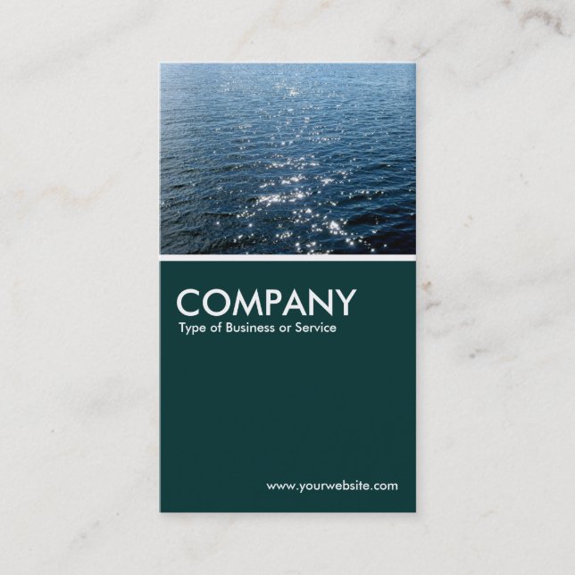 Sparkling Water II - Dark Green Business Card (Front)