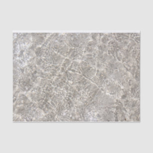 Sparkling water on beach sand shore tissue paper