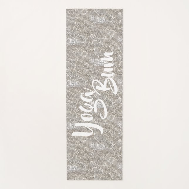 Sparkling water sand beach bum yoga bum  yoga mat (Front)