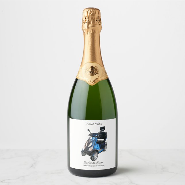 Sparkling Wine Bottle Labels (10.2 cm x 8.9 cm) (Front)