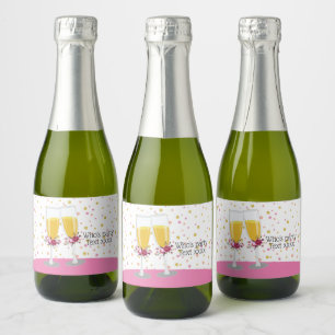 Sparkling Wine Brunch and Bubbly cheers birthday Label