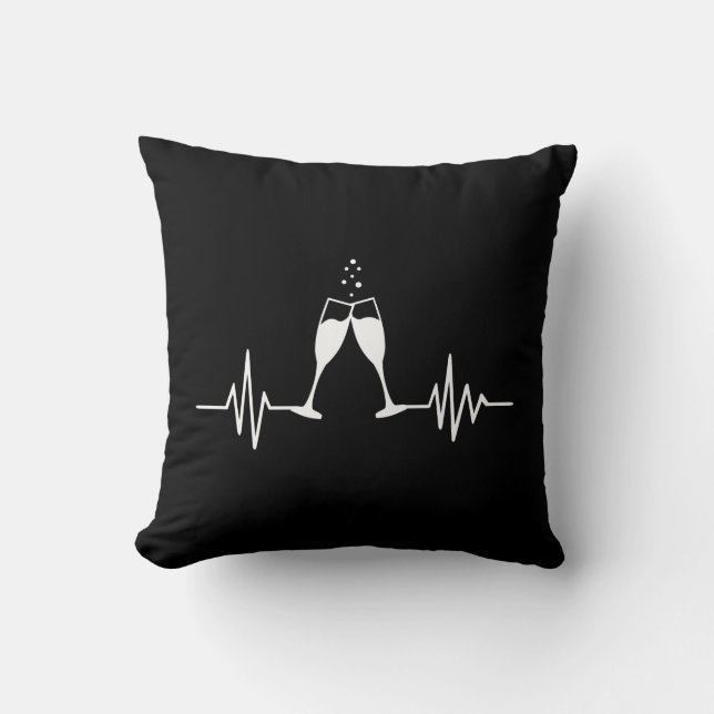 Sparkling wine glasses frequence cushion (Front)