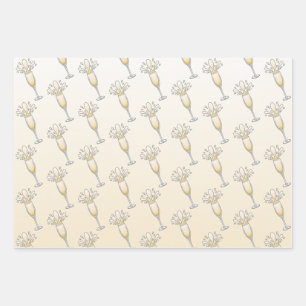 Sparkling Wine Wrapping Paper Sheet