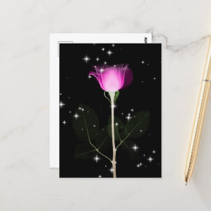 Sparkling X-Ray Flower - Pink Postcard