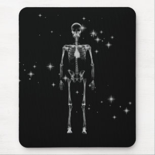 Sparkling X-Ray Skeleton - B&W Mouse Mat