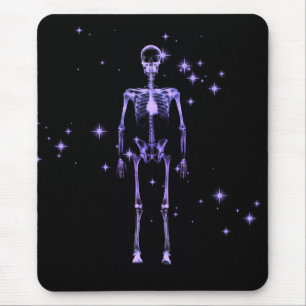 Sparkling X-Ray Skeleton - Purple Mouse Mat