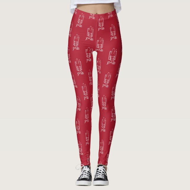 Sparkling Xmas Party Leggings (Front)