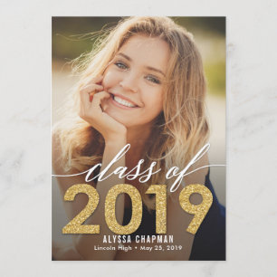 Sparkling Year Graduation Announcement Invitation