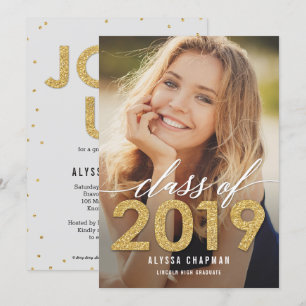 Sparkling Year Graduation Announcement Invitation