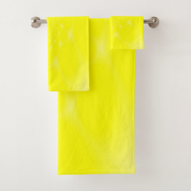 Sparkling Yellow Bath Towel Set (Insitu)