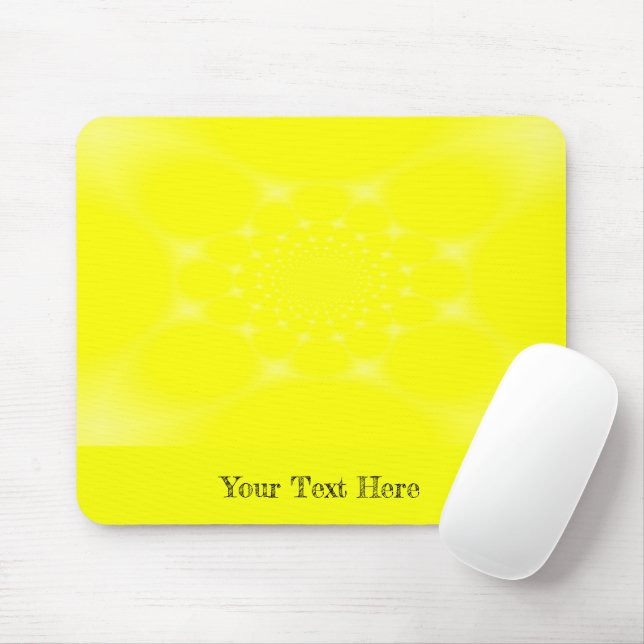 Sparkling Yellow Mouse Mat (With Mouse)