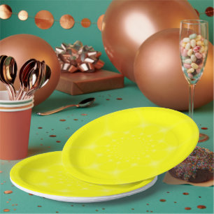 Sparkling Yellow  Paper Plate