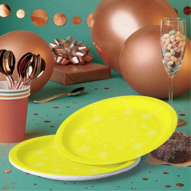 Sparkling Yellow  Paper Plate (Multi)
