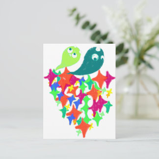 Sparkling Yeti Monster Postcard