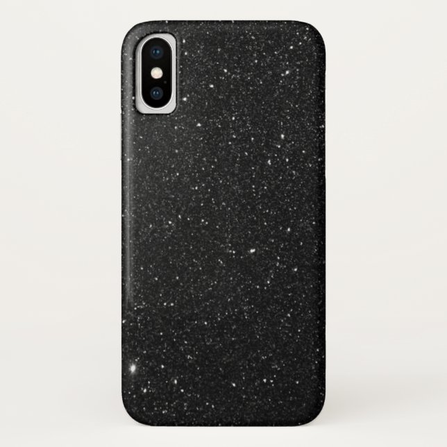 Sparkly black Glitter Shiny Case-Mate iPhone Case (Back)
