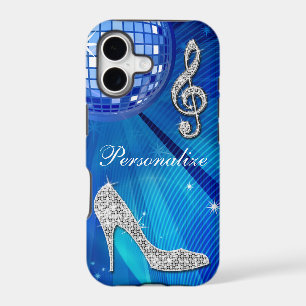 Sparkly Blue/silver Music Note & Stiletto Heel
