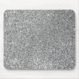 Sparkly Bokeh Faux Silver Glitter Mouse Mat