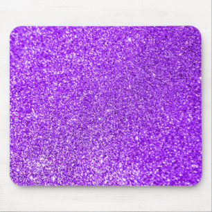 Sparkly Bokeh Faux Violet Purple Glitter Mouse Mat