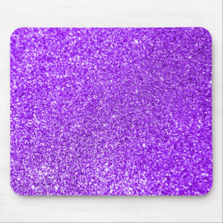 Sparkly Bokeh Faux Violet Purple Glitter Mouse Mat