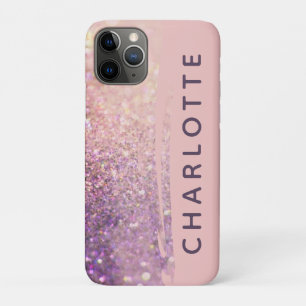Sparkly bokeh glitter pink purple iPhone 11 pro case