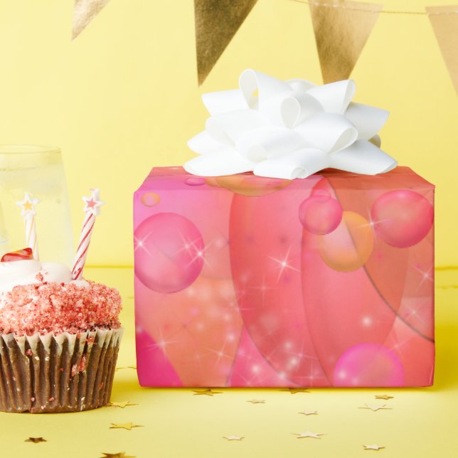Sparkly bubbles congrats wrapping paper (Birthday Party)