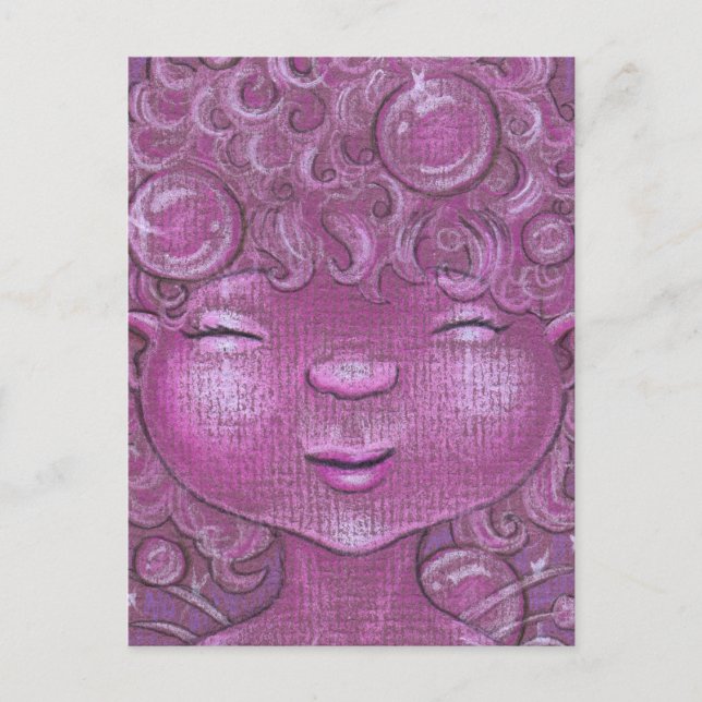Sparkly Bubbly Sleepy Head Postcard (Front)