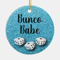 Sparkly Bunco Babe Faux Blue Glitter Chic