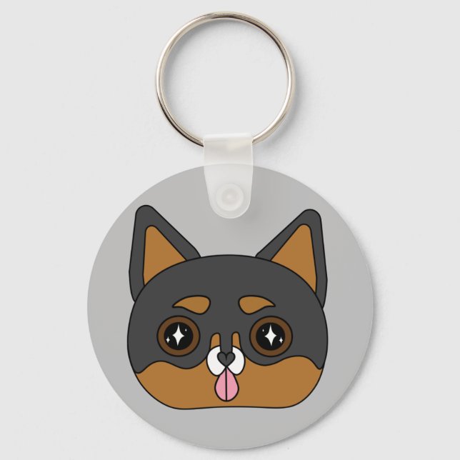 Sparkly chihuahua key ring (Front)