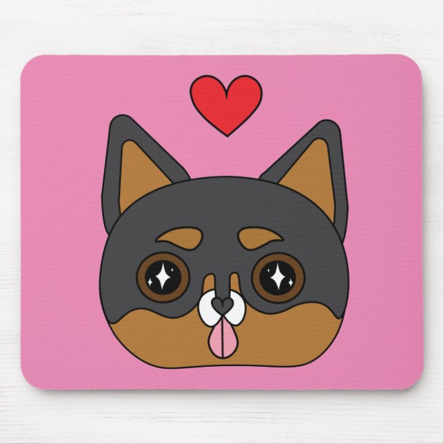 Sparkly chihuahua mouse mat (Front)