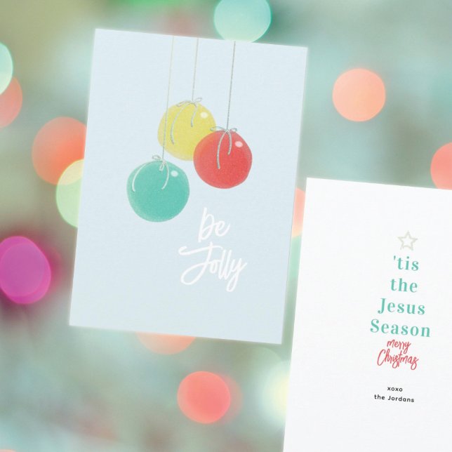 Sparkly Christmas Balls Flat Card (Creator Uploaded)