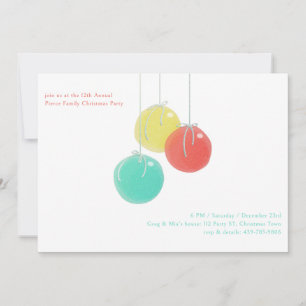Sparkly Christmas Balls Holiday Card