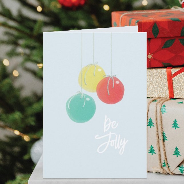 Sparkly Christmas Balls Holiday Card (Creator Uploaded)