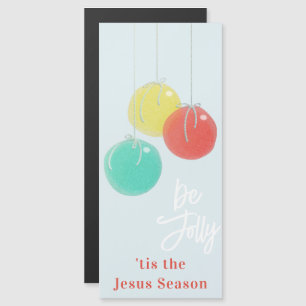 Sparkly Christmas Balls Magnetic Card