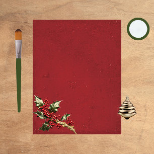 Sparkly Christmas Red Scrapbook Paper
