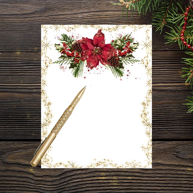 Sparkly Christmas Stationery or Scrapbook Paper (Creator Uploaded)
