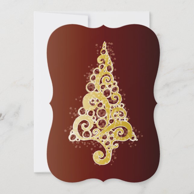 Sparkly Christmas Tree Holiday Card (Front)
