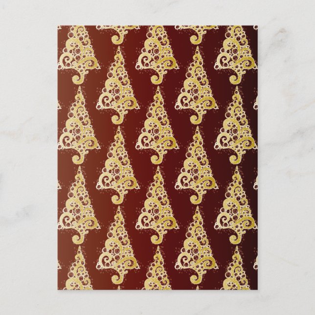 Sparkly Christmas Tree Holiday Postcard (Front)