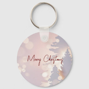 Sparkly Christmas Tree Key Ring