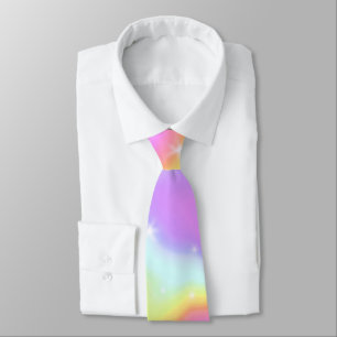 Sparkly Colorful Holographic Vibrant Fun Creative  Tie