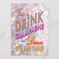 Sparkly & Colourful Bday Time to Drink Champagne
