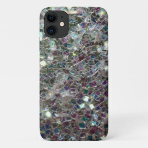 Sparkly colourful silver mosaic iPhone 11 case